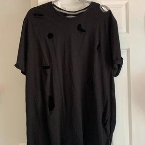 Old Navy Distressed/Ripped Oversized T-shirt